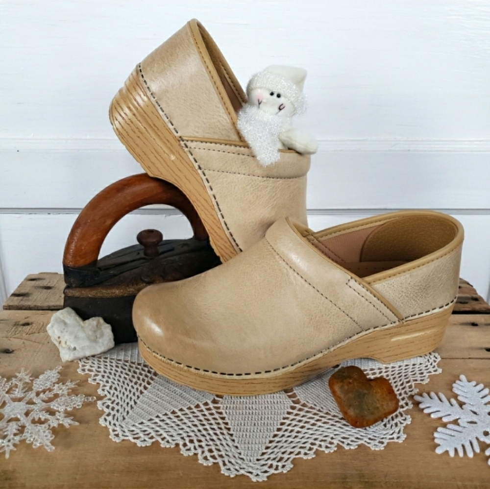 ⚘AvaiLable⚘inQuire pLease⚘Sand Dansko Honey Clog Burnish Distress Cottage 36 37 - Picture 5 of 5